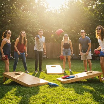Scène cornhole Scène cornhole